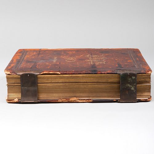 LEATHERBOUND 1890 YALE SCRAPBOOK