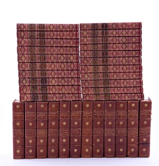 Leatherbound books: novels by