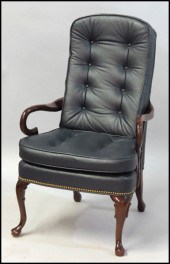 LEATHERCRAFT OPEN ARMCHAIR. Wi