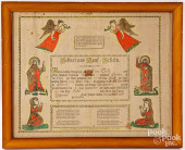 LEBANON COUNTY FRAKTUR BIRTH C