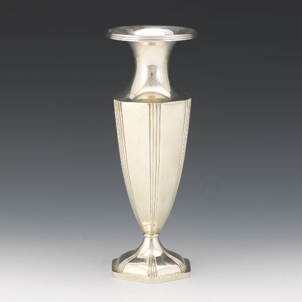 LEBKUECHER STERLING SILVER VASE,