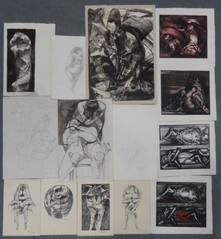 LEBRUN Rico. 13 Works on Paper: 6