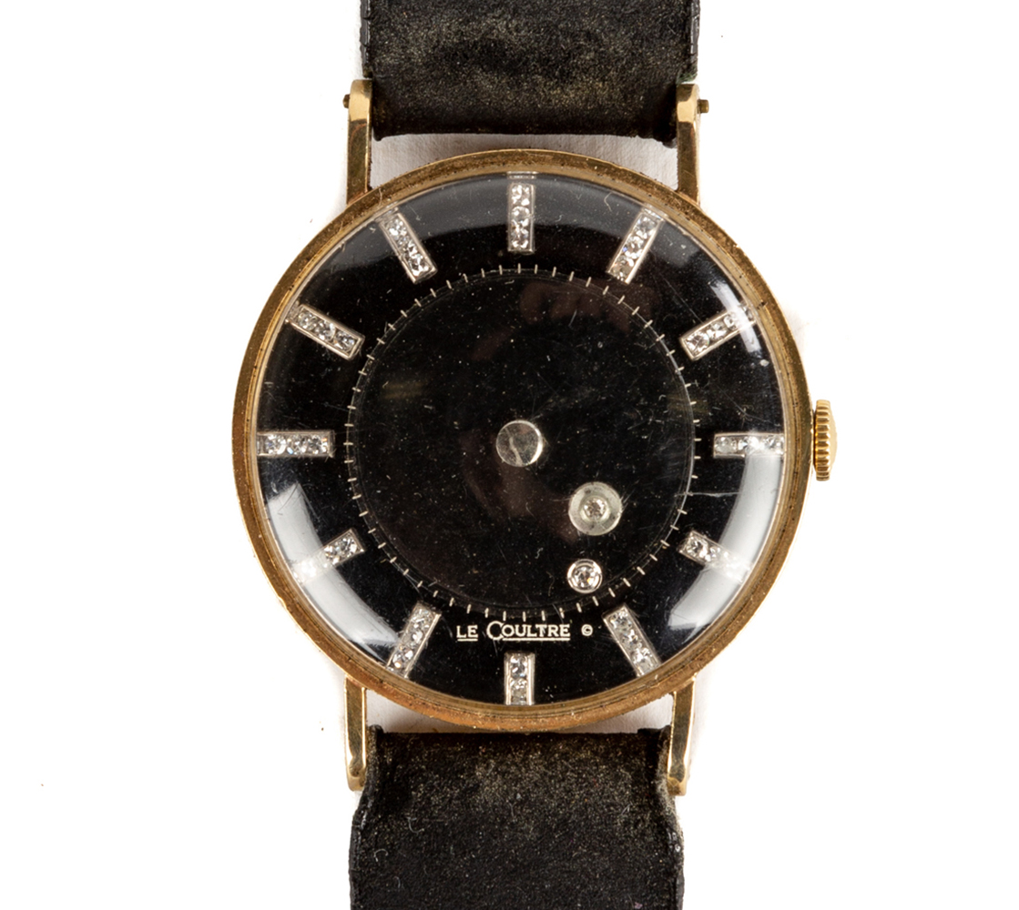 LECOULTRE MYSTERY DIAL 14K GOLD AND