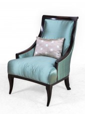 Lee Jofa ebonized and upholste