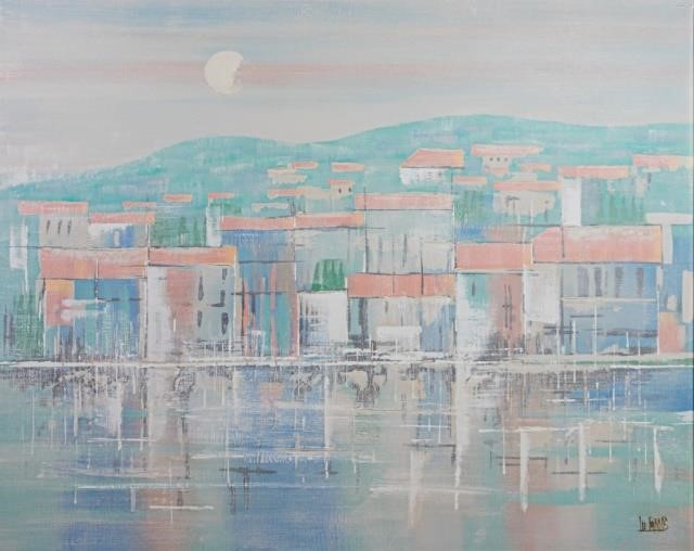 LEE REYNOLDS OIL ON CANVAS ABSTRACT