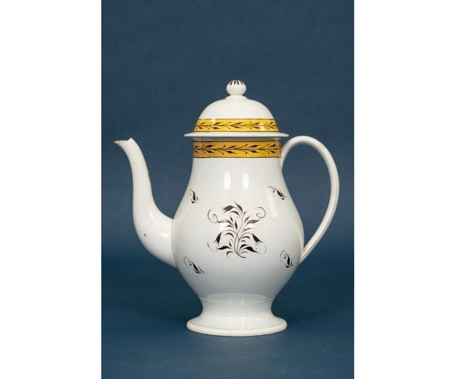 Leeds coffee pot, 19th c., with