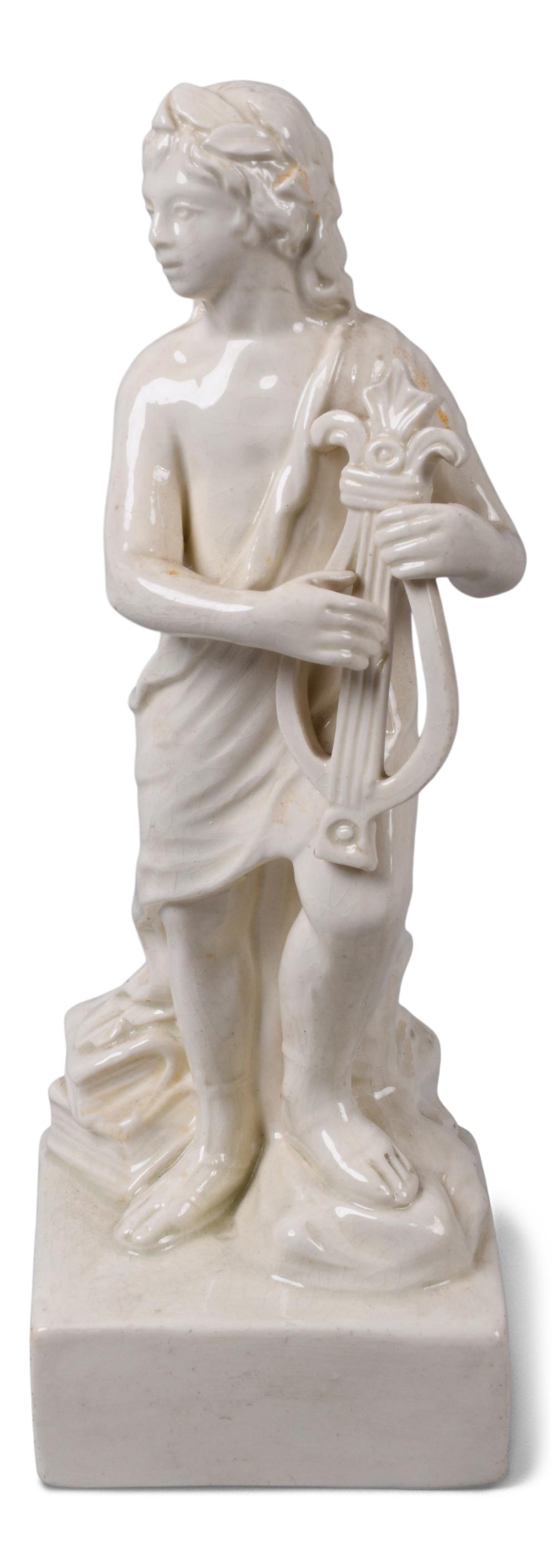 LEEDS CREAMWARE FIGURE OF APOLLO,