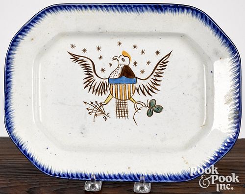 LEEDS FEATHER EDGE PLATTER, 19TH