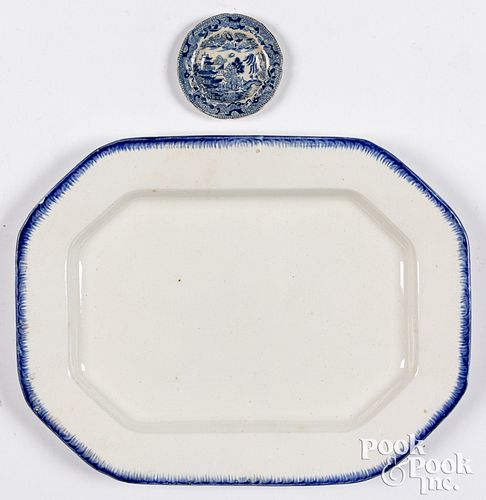 LEEDS FEATHER EDGE PLATTER, 19TH
