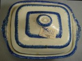 Leeds pearlware blue feathered