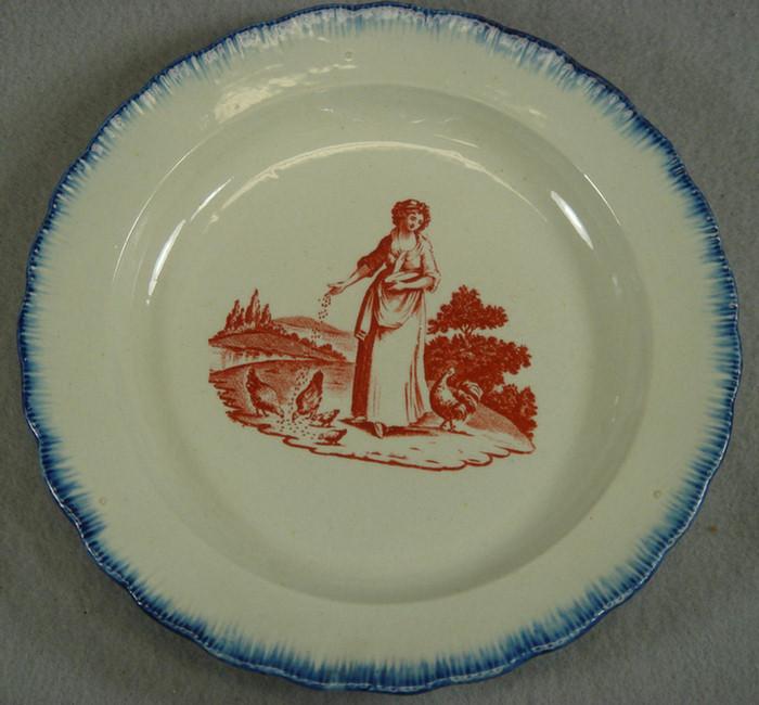 Leeds pearlware blue featheredge