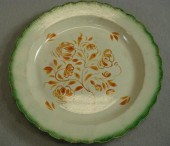 Leeds pearlware green feathere