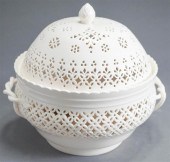 LEEDS PIERCED CREAMWARE CHESTN