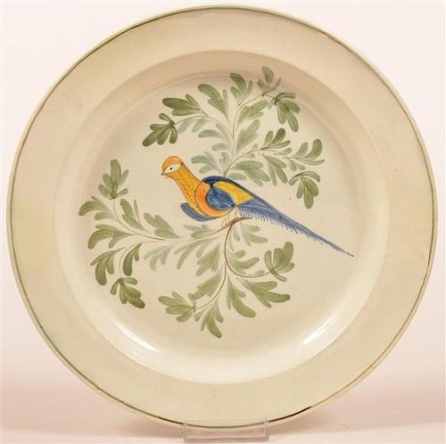 LEEDS SOFT PASTE CHINA PEAFOWL ON