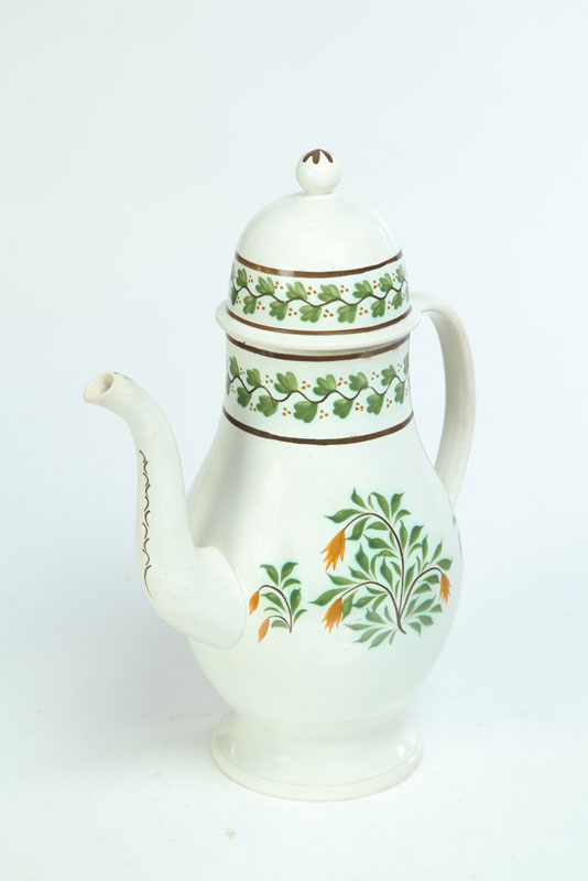 LEEDSWARE COFFEE POT.  England  1st