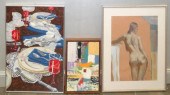 LEET / RIVER. 3 Works - Oil on