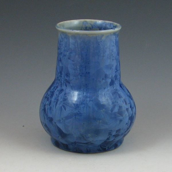 Leftwich Pottery vase with blue