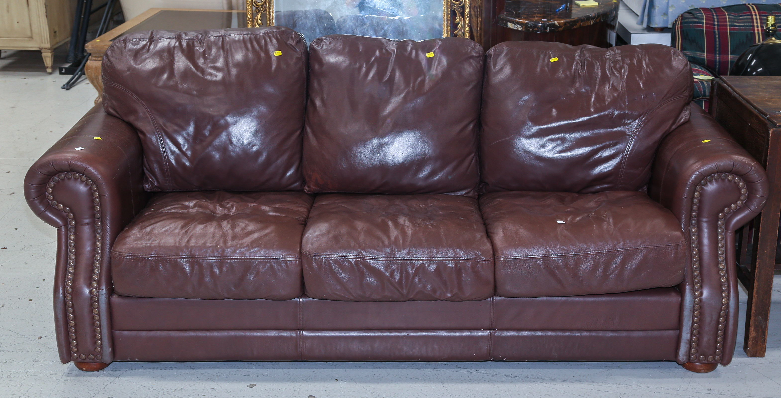 LEGACY LEATHER SOFA Late 20th