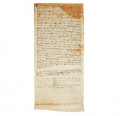 LEGAL DOCUMENT ON VELLUM DATED
