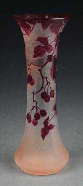 LEGRAS CAMEO ETCHED CHERRY VAS