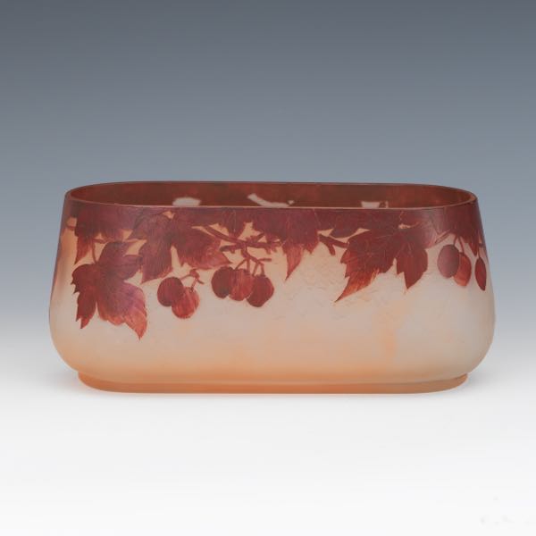 LEGRAS CAMEO GLASS BOWL 3¼" x 7½" x
