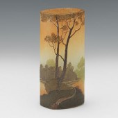 LEGRAS CUT GLASS VASE 6 ½"H x