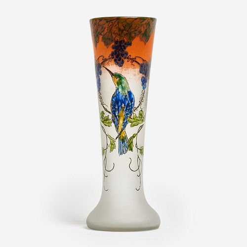 LEGRAS FRENCH ART GLASS VASEA