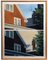 LEIGH BEHNKE 'ROOFTOPS' W/C PA