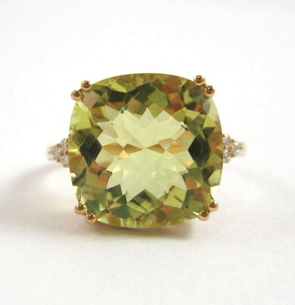 LEMON CITRINE AND FOURTEEN KARAT