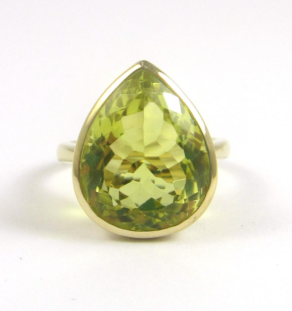 LEMON CITRINE AND FOURTEEN KARAT