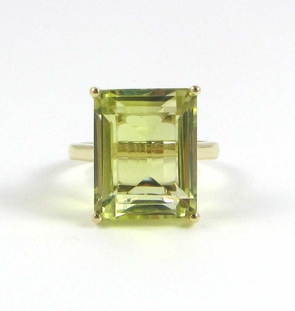 LEMON CITRINE AND FOURTEEN KARAT