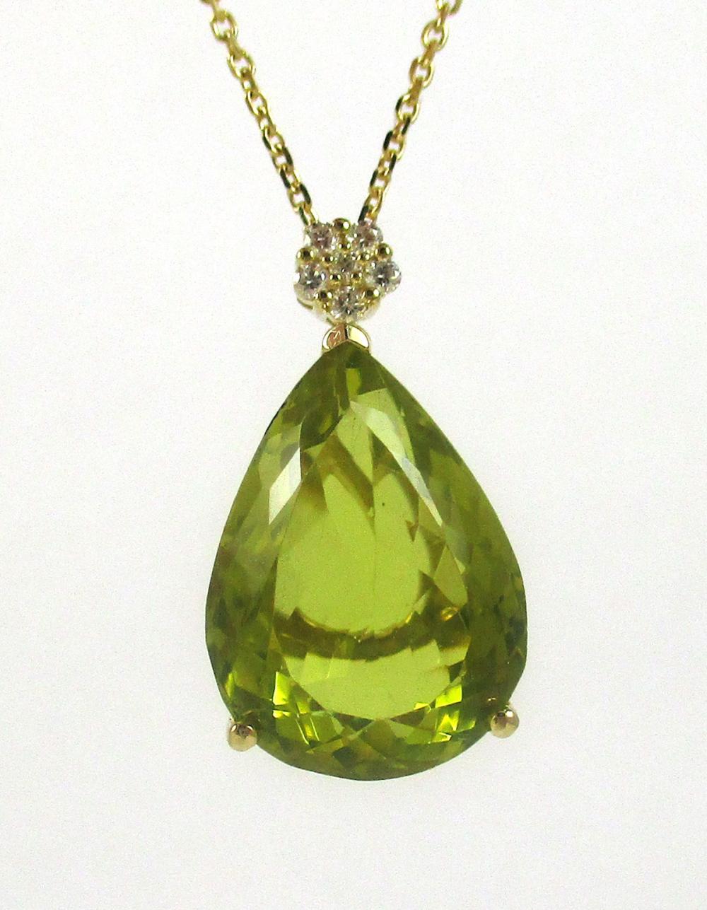 LEMON CITRINE AND FOURTEEN KARAT