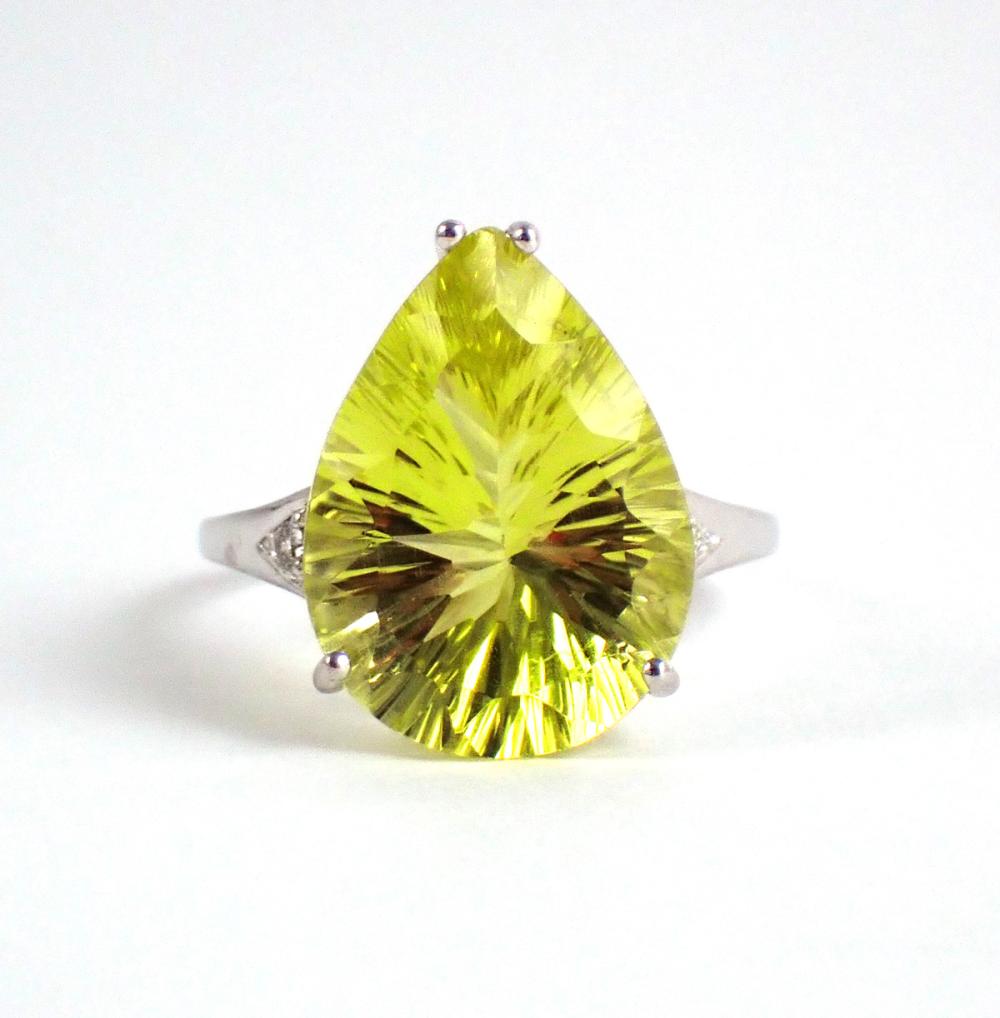 LEMON CITRINE AND FOURTEEN KARAT