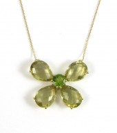 LEMON CITRINE AND PERIDOT NECK