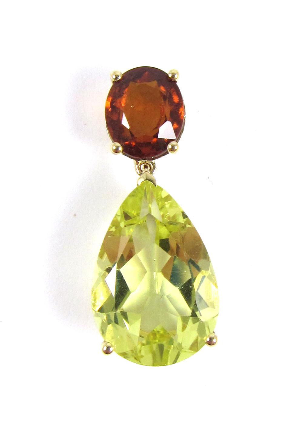 LEMON CITRINE AND RED HESSONITE