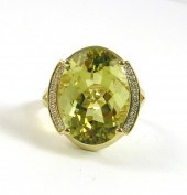 LEMON CITRINE, DIAMOND AND FOU