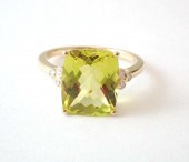 LEMON CITRINE, DIAMOND AND FOU