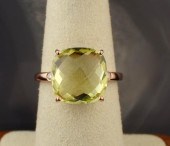 LEMON CITRINE, DIAMOND AND GOL