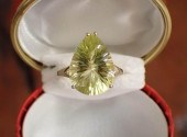 LEMON QUARTZ, DIAMOND AND FOUR