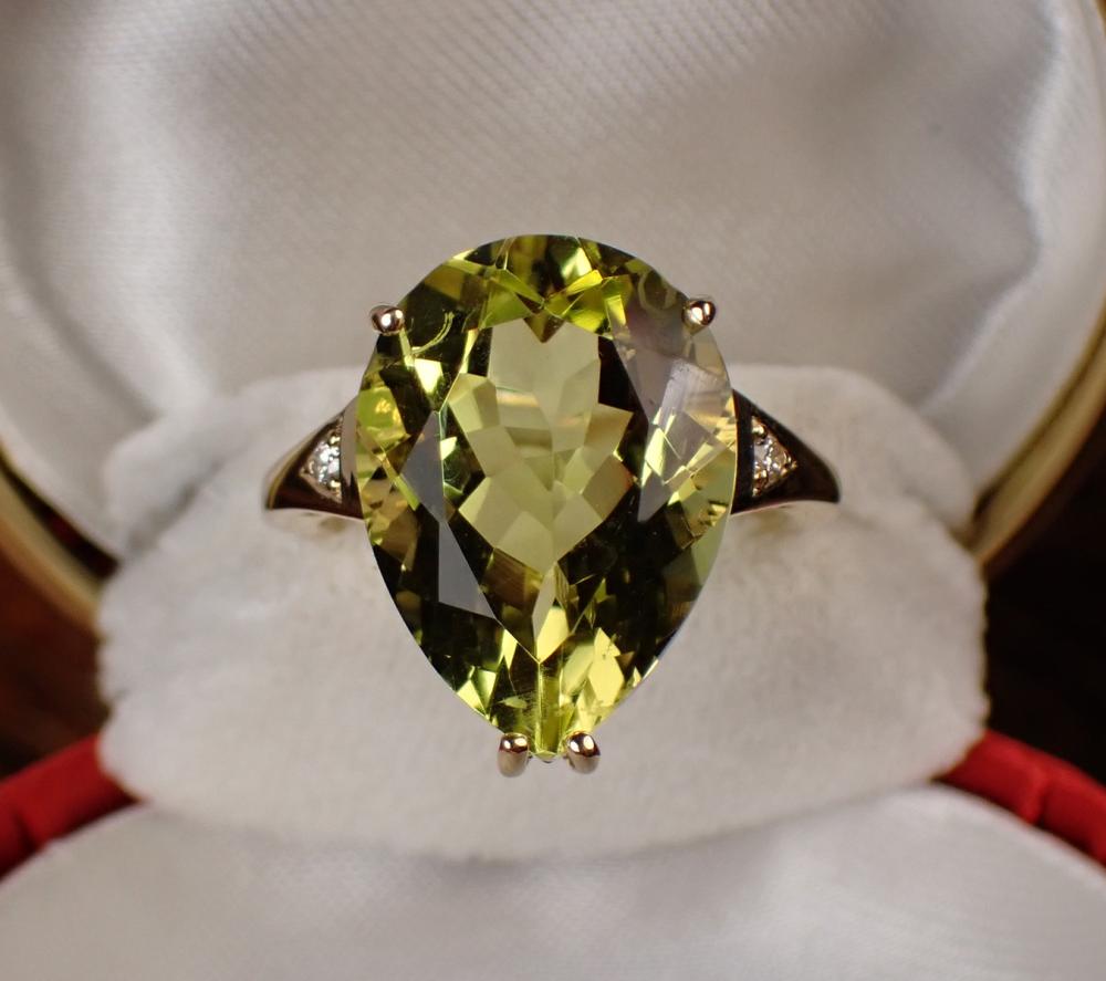 LEMON QUARTZ, DIAMOND AND