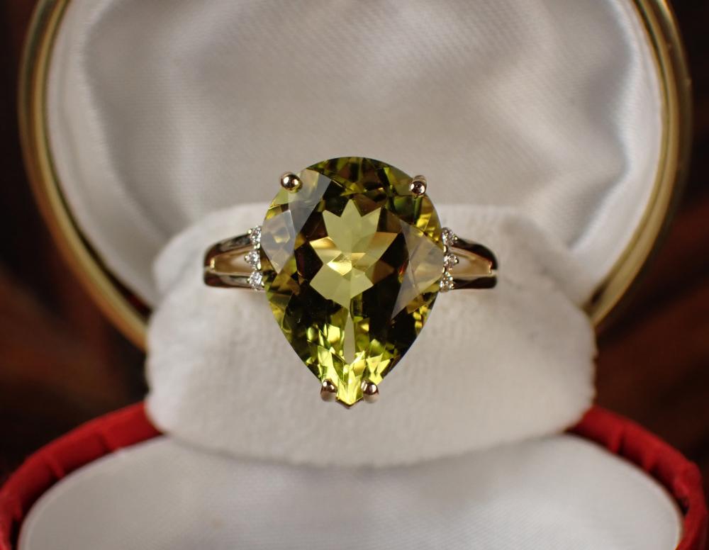 LEMON QUARTZ, DIAMOND AND