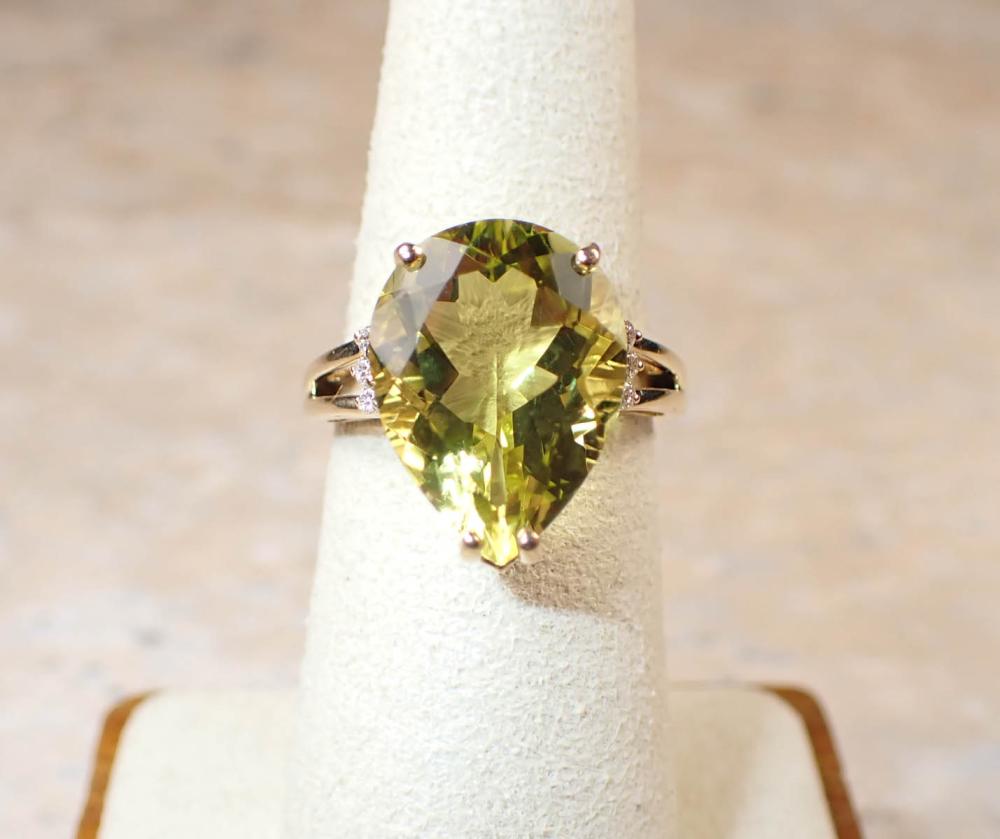 LEMON QUARTZ, DIAMOND AND