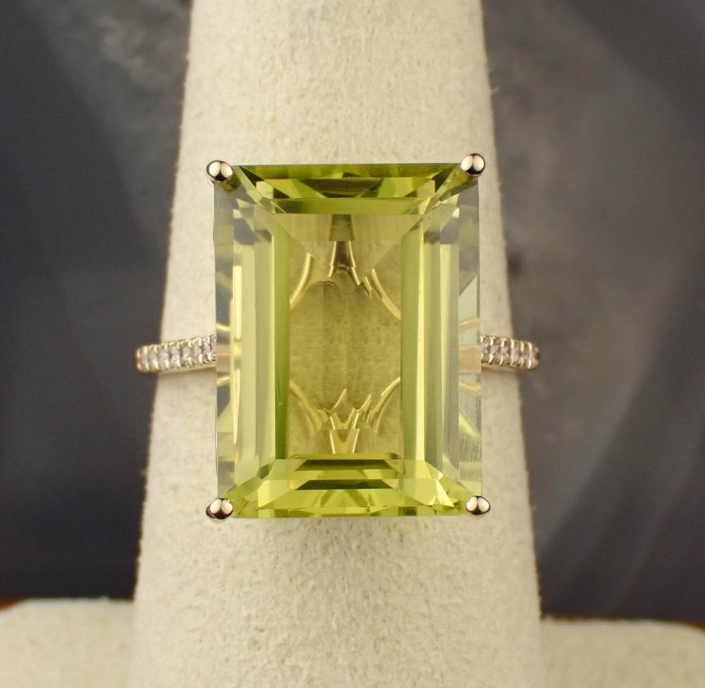 LEMON QUARTZ, DIAMOND AND