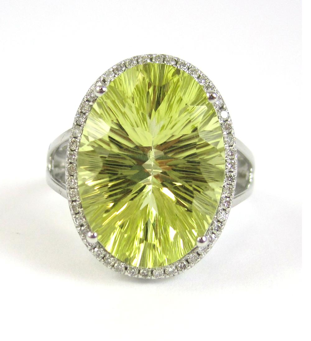LEMON TOPAZ AND FOURTEEN KARAT GOLD