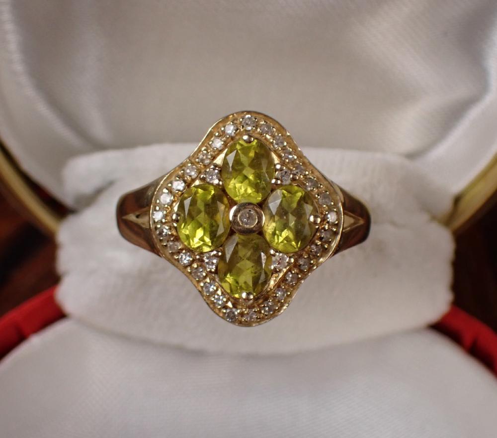 LEMON TOURMALINE, DIAMOND AND