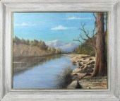 Len Wilbur oil on board, lands