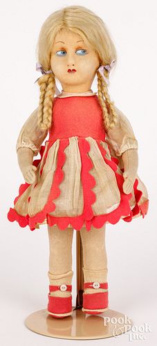 LENCI FELT DOLLLenci felt doll, 17"