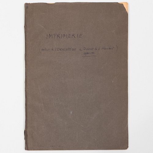 L'ENCYCLOPEDIE DIDEROTProperty from
