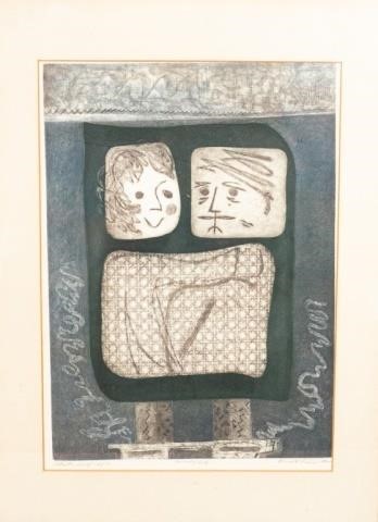 LENORE SIMON LITHOGRAPH MID CENTURY