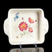 LENOX 8 INCH SQUARE BAKER, BUT